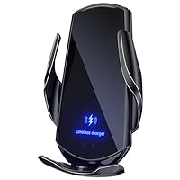Wireless Car Charger,10W Qi Fast Charging and Phone Holder Compatible with All Wireless Supported Phones iPhone 13/12/12Pro/SE/11/11Pro/11ProMax/XSMax/XS/XR,Samsung S10/S9/S8/Note10