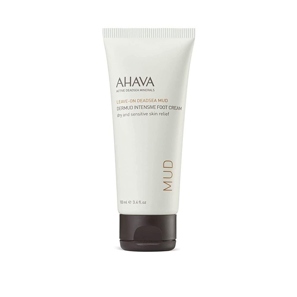 AHAVA Dermud Intensive Foot Cream - Intensely Hydrates, Moisturizes & Heals Dry Cracked Heels and Feet, Enriched with Patented Osmoter and Dermud, Hippophae Oil, Lavender Oil & Shea Butter, 3.4 Fl.Oz