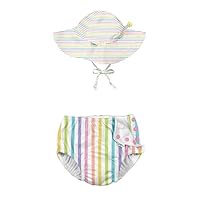 i play. by green sprouts Snap Reusable Swimsuit Diaper and Brim Sun Protection Hat