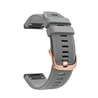 For Garmin Fenix 5S Silicone replacement strap Official rose gold buckle for Fenix 6S/6S Pro/Descent Mk2S/D2 Delta S smart watch