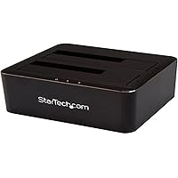 StarTech.com Dual-Bay USB 3.0 to SATA Hard Drive Docking Station, USB Hard Drive Dock, External 2.5/3.5