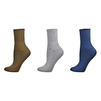 Diabetic Hi-Ankle Cotton Socks-Ribbed and wide Calf For Added Comfort-Arthritic Cushioned socks for Arch Support