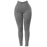 Andongnywell Womens Denim Butt Lift Pencil Jeggings High Waist Stretch Skinny Jeans Leggings Shaping Pull On Denim Pants