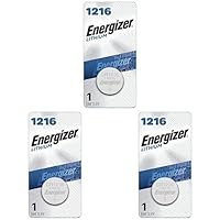 Energizer 1216 3V Batteries, 3 Volt Battery Lithium Coin, 1 Count (Pack of 3)
