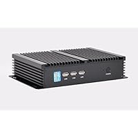 Haswell i3 4010U Industrial Barebone, Fanless Barebone with GbE Support Linux/Windows 2 COM 7 USB USB3.0 VGA HDMI Rich IO, Black Aluminum Case