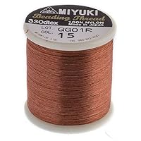 Miyuki Nylon Beading Thread B Nutmeg (50m) - Used for DIY Jewelry Making, Arts and Craft, Crochet and Cloth Weaving