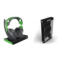 ASTRO Gaming - A50 Wireless Dolby Gaming Headset - Black/Green + A50 Noise-Isolating Mod Kit - Xbox One + PC