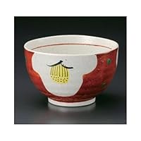 せともの本舗 Versatile Bowl, Large Nishiki Dami Tsubaki Okonomidon, 5.1 x 3.1 inches (13 x 7.8 cm), Restaurant, Ryokan, Japanese Tableware, Restaurant, Commercial Use