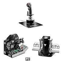 THRUSTMASTER FIghter Bundle - HOTAS Warthog Flight Stick Viper TQS Mission Pack TPR Pedals Worldwide Version (Compatible with PC)