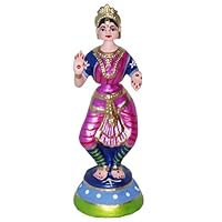 Attractive Dancing Doll BHARATHANATIYAM Traditional TANJORE Dancing Doll, Multicolor, 12INCH