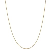 14k Gold 1.1mm Baby Rope Chain Necklace Jewelry Gifts for Women - Length Options: 14 16 18 20 22 24 26 30