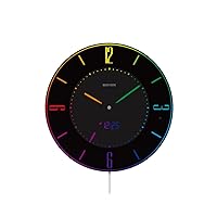 rizumu時計工業 Black φ 27x2.1 cm Atomic Analog Color LED 365 Color Calendar 8rz197sr02