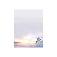 Great Papers! Snowman Sunset Holiday Letterhead, 8.5