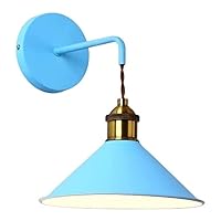 Vintage Wall Lamp, Industrial Wall Wall Mount Light Fixtures, LED Wall Sconce for Bedroom Bedside Living Room Aisle Entrance (Color : Blue)