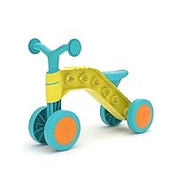 Chillafish Itsibitsi, Stable 4-Wheel First Ride-on for Kids 1-3 Years, with Steering Limiter to Prevent overturning, Lightweight and Easy to Carry, Yellow/Light Blue