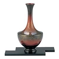 Takenaka Copper Pottery Flower Vase, Vermilion, Width 4.5 x Depth 4.5 x Height 8.4 inches (11.5 x 11.5 x 21.4 cm), Copper Vase, Anchor Shape Kaen 105-1