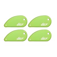Slice Micro Safety Cutter | Safe Ceramic Box Cutter Lasting 11x Longer than Metal | Keychain Box Opener | 4 Pack