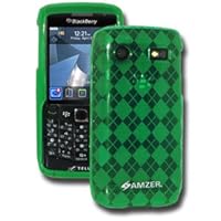Amzer Luxe Argyle Skin Case for BlackBerry Pearl 9100 - Green