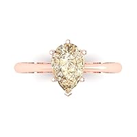 Clara Pucci 1.9ct Pear Cut Solitaire Genuine Natural Morganite Proposal Wedding Bridal Designer Anniversary Ring 14k Rose Gold for Women