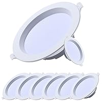 LED Recessed Ceiling Lights,5W, 9W, 12W, 18W Round Downlights Embedded Panel Light 8pack Baffle Trim Low Profile Surface Mount Downlight Indoor Lighting