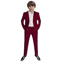 LIBODU Summer Linen Boy Suits 2 Pcs Boy Outfits Wedding Boy Tuxedo Dinner Party Performance