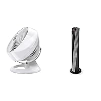 Vornado 660 Large Whole Room Air Circulator Fan with 4 Speeds and 90-Degree Tilt, 660-Large, White & 184 Whole Room Air Circulator Tower Fan, 41