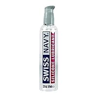 Swiss Navy Premium Silicone Based Lubricant, 2 Ounce Personal Lube Gel for Men Women & Couples, Condom & Latex Safe Hypoallergenic Unscented Zero Residue Lubrication, Works Underwater