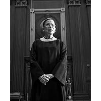 Eddy's Entertainment Ruth Bader Ginsburg Portrait Supreme Court Justice Black and White Strength 8x10 Silver Halide Archival Quality Reproduction Photo Print