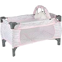 Adora Pack-N-Play Deluxe Baby Doll Crib & Easy to Convert Changing Table Set, Includes Storage Box and Removable Diaper Pad, Holds Most Dolls up to 20”, Perfect Gift for Ages 3+