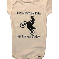 Future riding buddy baby bodysuit dirt bike infant one piece (6 months, navy blue)