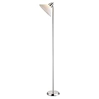 3677-22 Swivel Torchiere, 71.5 in., 100W Incandescent, 26W CFL, Brushed Steel, 1 Torch Floor Lamp