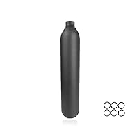 4500Psi Aluminum Air Bottle, 30 Mpa Explosion-Proof Aeronautic PCP Cylinder, M18 * 1.5 Refillable High Pressure Tank for PCP Scuba Game(Empty Tank)