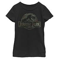 Jurassic Park Girl's Camo Logo T-Shirt