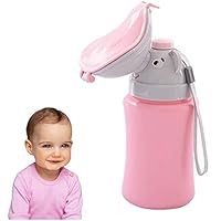 Inchant Baby Girls Portable Emergency Urinal Potty Pee Training Cup for Car Travel Camping(Pink) - Urinal Emergency Toilet Training Pee Bottle for Toddlers Kids Children