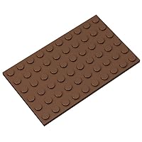 Classic Brown Plates Bulk, Brown Plate 6x10, Building Plates Flat 10 Piece, Compatible with Lego Parts and Pieces: 6x10 Brown Plates(Color: Brown)