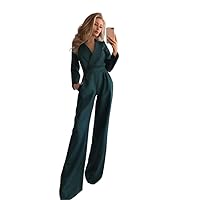Jumpsuits for Women Overalls Long Sleeve V-neck Slim Solid Elegant Ladies Jump Suit Women's Gothic Playsuits