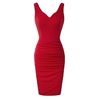 NP Female Summer Dresses Pencil Dress Sleeveless U-Back Hips-Wrapped Formal Party