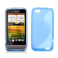 Blue Wave Candy SKin TPU Gel Case Cover For HTC One V