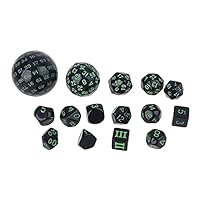 SZSZ Multiple Sides Combinations Dice Spherical Square Acrylic Dice for Table Board Role Playing Game Bar Pub Club Party 0212 (Color : Green)