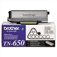 Brother TN650 High-Yield Toner Cartridge, Black - in Retail Packaging