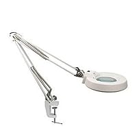 CHCDP 2-in-1 Magnifying Glass Lamp ， Lighted Magnifier with Clamp ，for Desk, Sewing, Table ，Bright Light for Reading，5X, 10x, 15x, 20x