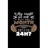 Why would you make a diet for a month 24h diet: 6x9 24-hour diet | dotgrid | dot grid paper | notebook | notes
