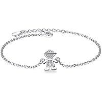 Silver Bracelet -Sterling-Silver Cz Micro Pave Link Chain Bracelets & Bangles Eye Charm Bracelet For Women Wedding Jewelry