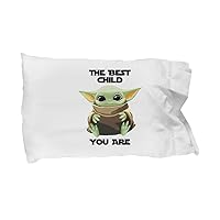 The Best Child Pillowcase You are Cute Baby Alien Funny Gift for Sci-fi Fan Birthday Present Gag Space Movie Theme Lover Pillow Cover Case 20x30