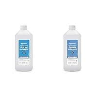 Amazon Basics 70% Isopropyl Alcohol First Aid Antiseptic for Treatment of Minor Cuts and Scrapes, Unscented, 32 Fl Oz (Pack of 2) (Previously Solimo)