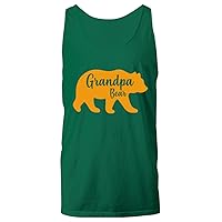 Grandpa Bear Birthday for Grandfather Granddad Grandpappy Plus Size Women Men Unisex Tank Top Forest Green