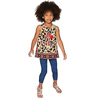 Floral Print Dressy Party Top for Girls: Infant, Toddler, Teen
