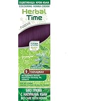 100% NATURAL HENNA COLOUR CREAM HERBAL HAIR COLORANT DYE READY TO USE 09 AUBERGINE