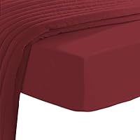 Pizuna Cotton Fitted Sheet Queen Rio Red, 400 Thread Count 100% Long Staple Combed Cotton Sateen Queen Fitted Sheet Only Deep Pocket Fit 15 Inch (Rio Red Cooling Fitted Sheet Queen -1PC)