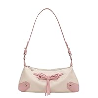 Chic Y2K Handbag for Women, Aesthetic Harajuku Pink Stuff Shoulder Bag Top Handle Handbags Ladies Purses Daily Use